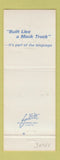 Matchbook Cover - Mack Trucks 75th Hayward CA