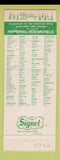 Matchbook Cover - Imperial 400 Motels Christmas Seattle WA