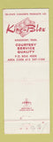 Matchbook Cover - King Blox concrete block Kingsport TN