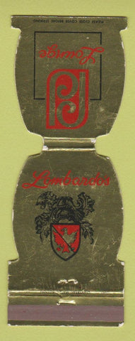 Matchbook Cover - Lombardo's East Boston MA