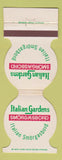 Matchbook Cover - Italian Gardens Smorgasbord Italian Mentor Cleveland OH WEAR