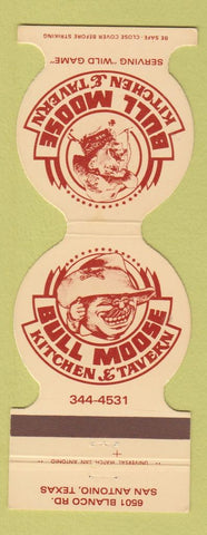 Matchbook Cover - Bull Moose Kitchen Tavern San Antonio TX