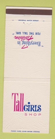 Matchbook Cover - Tall Girls Clothes Buffalo Chicago Flint Toledo