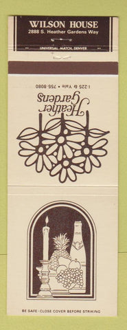 Matchbook Cover - Hearth Gardens Wilson House Denver Colorado