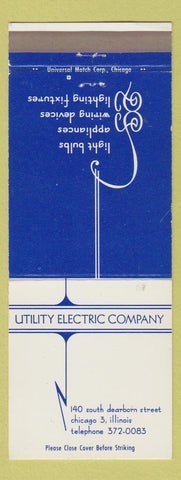Matchbook Cover - Utility Electric Company Chicago IL