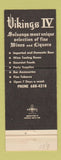 Matchbook Cover - Vikings IV Liquors Wolvang CA restaurant
