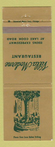 Matchbook Cover - Villa Moderne Restaurant  Chicago IL
