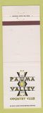 Matchbook Cover - Pauma Valley Country Club Oceanside CA