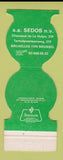 Matchbook Cover - Batibouw Brussels Belgium Turtle