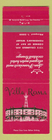 Matchbook Cover - Villa Roma San Francisco CA