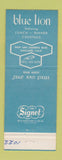Matchbook Cover - Blue Lion Restaurant Oakland CA