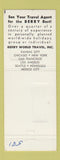 Matchbook Cover - Berry World Travel Kansas City Chicago San Francisco Seattle