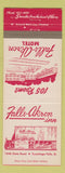 Matchbook Cover - Falls Akron Inn Cuyahoga Falls OH