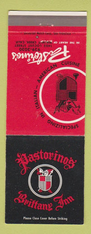 Matchbook Cover - Pastorino's Walnut Creek CA Italian WEAR