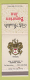 Matchbook Cover - Pete Friedel's Bavarian Inn Memphis TN