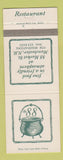 Matchbook Cover - 88 Restaurant Manchester NH