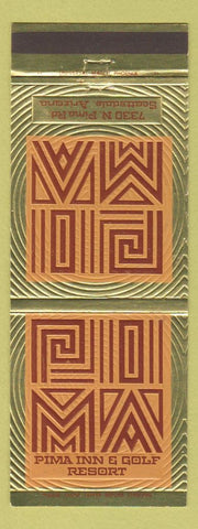 Matchbook Cover - Pima Inn Golf Resort Scottsdale AZ