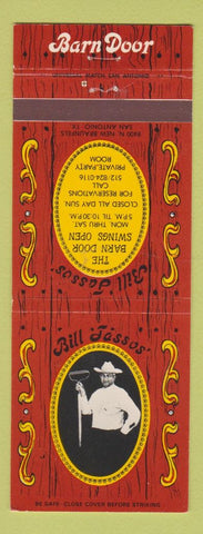 Matchbook Cover - Barn Door Restaurant Bill Tasso's San Antonio TX