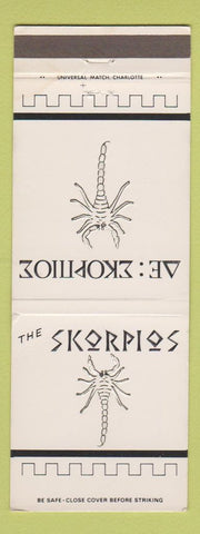 Matchbook Cover - Skorpios Charlotte NC