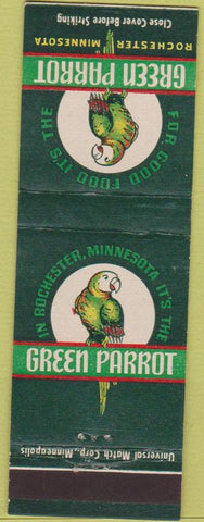 Matchbook Cover - Green Parrot Rochester MN