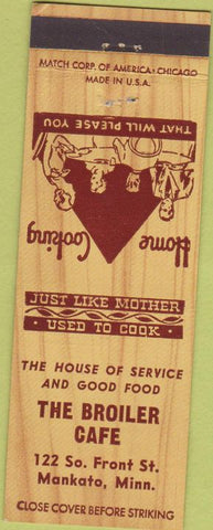 Matchbook Cover - Broiler Cafe Mankato MN