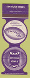 Matchbook Cover - Seymour Owls Football Brownstown Crothersville Bank