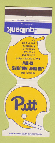 Matchbook Cover Pitt Panthers Football Johnny Majors Show 1974 schedule Jewelite