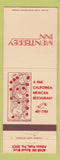 Matchbook Cover - Monterrey Inn Allison Park PA