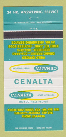 Matchbook Cover - Cenalta Oil Well Servicing Calgary AB 30 Strike