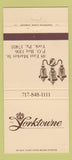 Matchbook Cover - The Yorktowne York PA 30 Strike