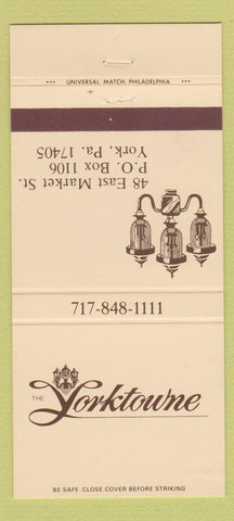 Matchbook Cover - The Yorktowne York PA 30 Strike