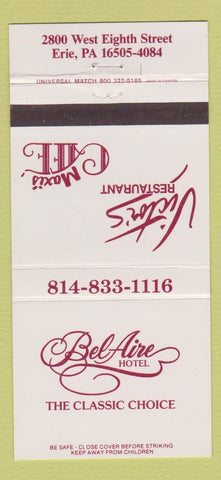 Matchbook Cover Victor's Restaurant Maxi's Cafe Erie PA Bel Aire Hotel 30 Strike