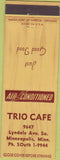 Matchbook Cover - Trio Cafe Minneapolis MN