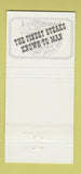 Matchbook Cover - T Bones Steak House Augusta GA Charleston SC 30 Strike