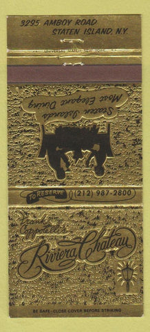 Matchbook Cover - Riviera Chateau Staten Island NY 30 Strike