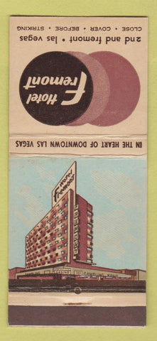 Matchbook Cover - Hotel Fremont casino Las Vegas NV 30 Stick