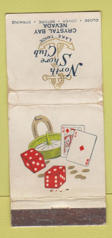 Matchbook Cover - North Shore Club Lake Tahoe NV casino WORN 30 Stick