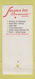 Matchbook Cover - Sonoma Inn Winnemucca NV casino 30 Stick