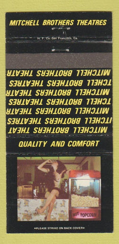 Matchbook Cover - Mitchell Bros Porn Theatres CA CHAIN girlie WEAR 30 Strike