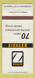 Matchbook Cover - Ziegler Caterpillar Tractors Duluth Buhl Hibbing MN 30 Strike