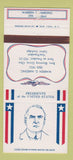 Matchbook Cover - Diamond US Presidents Warren Harding WEAR 30 Strike