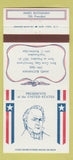 Matchbook Cover - Diamond US Presidents James Buchanan WEAR 30 Strike