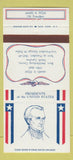 Matchbook Cover - Diamond US Presidents James Polk  30 Strike