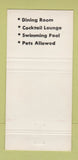 Matchbook Cover - Flying Saddle Motel Alpine WY 30 Strike