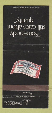 Matchbook Cover - Budweiser Beer WEAR 30 Strike