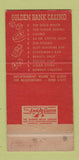 Matchbook Cover - Golden Bank Casino Reno NV girlie 30 Strike