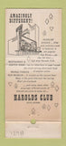 Matchbook Cover - Harolds Club Reno NV Girlie PINK casino 30 Strike