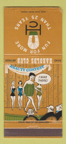 Matchbook Cover - Harolds Club Reno NV Girlie TAN casino WEAR 30 Strike