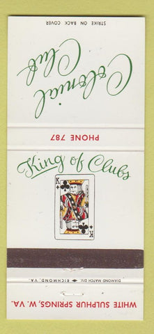 Matchbook Cover - Colonial Club White Sulphur Springs WV 30 Strike