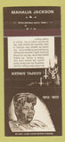 Matchbook Cover - Mahalia Jackson Singer Hazen's Phelps WI WEAR 30 Strike
